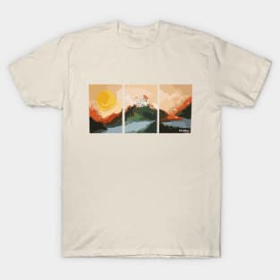 Acrylic mountain by the river T-Shirt